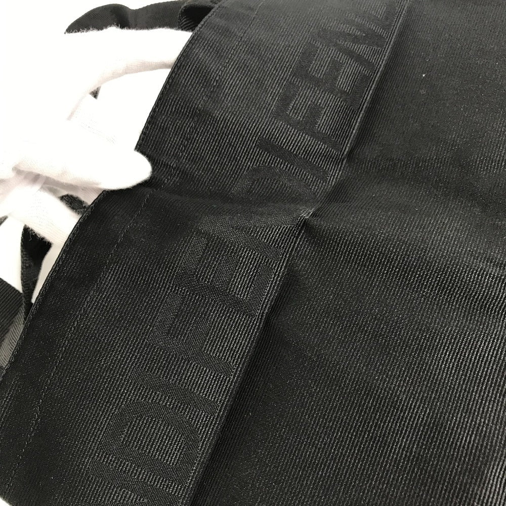 FENDI Tote Bag Nylon black vintage logo Women Used Authentic