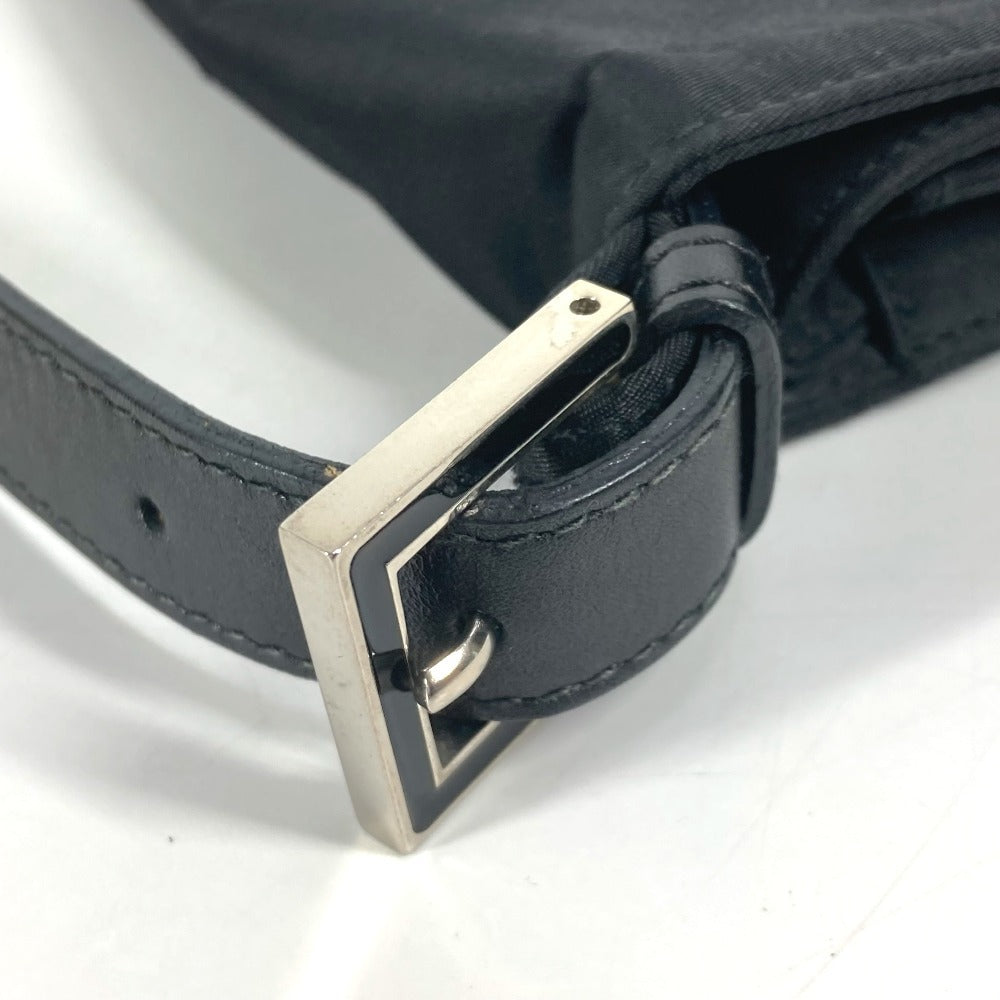 FENDI Shoulder Bag Nylon black FF logo unisex(Unisex) Used Authentic