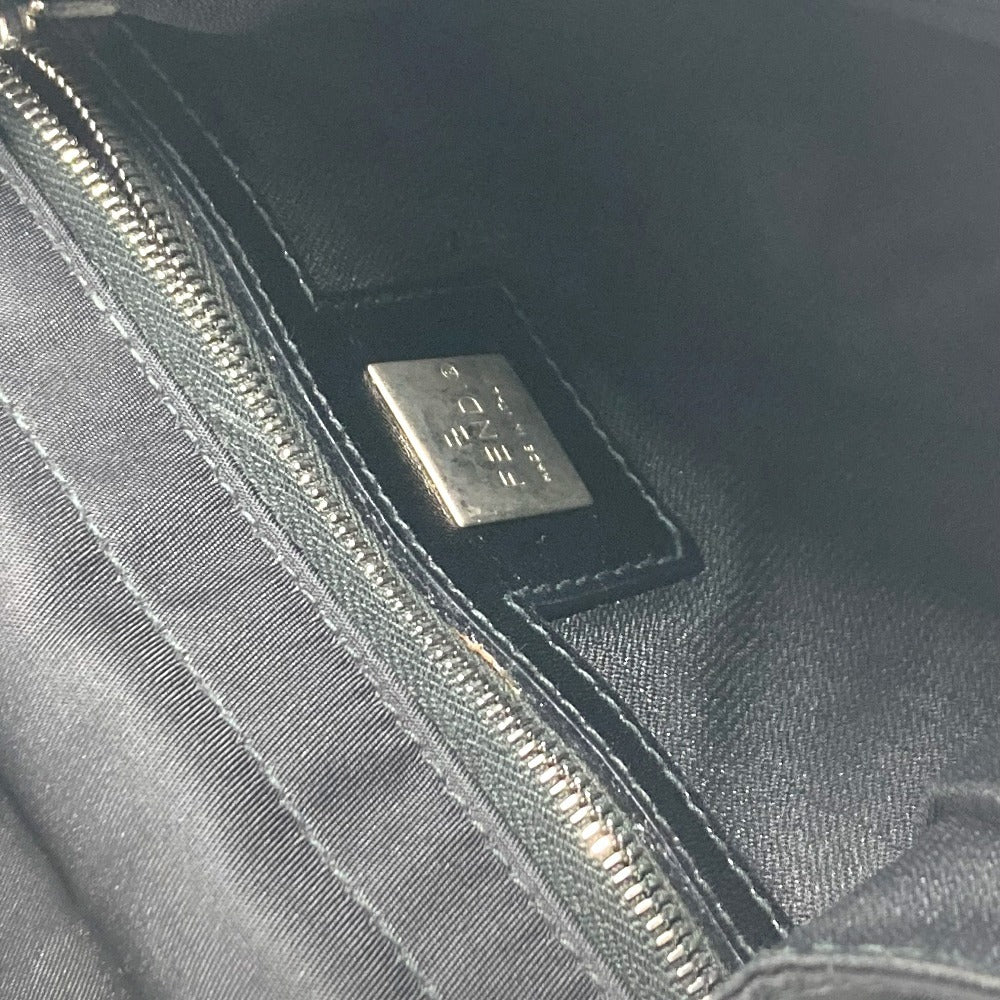 FENDI Shoulder Bag Nylon black FF logo unisex(Unisex) Used Authentic