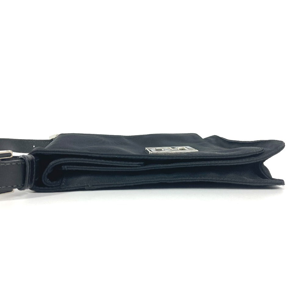 FENDI Shoulder Bag Nylon black FF logo unisex(Unisex) Used Authentic