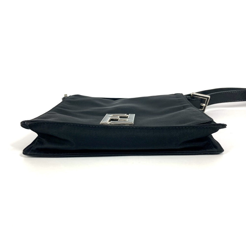FENDI Shoulder Bag Nylon black FF logo unisex(Unisex) Used Authentic