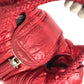 FENDI Shoulder Bag Nylon Red Zucca studded spy bag Women Used Authentic