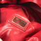 FENDI Shoulder Bag Nylon Red Zucca studded spy bag Women Used Authentic