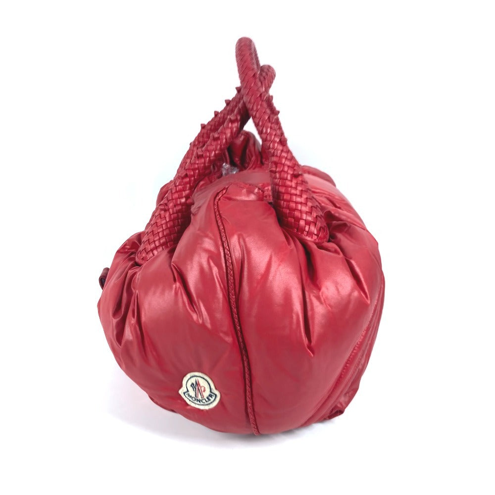 FENDI Shoulder Bag Nylon Red Zucca studded spy bag Women Used Authentic