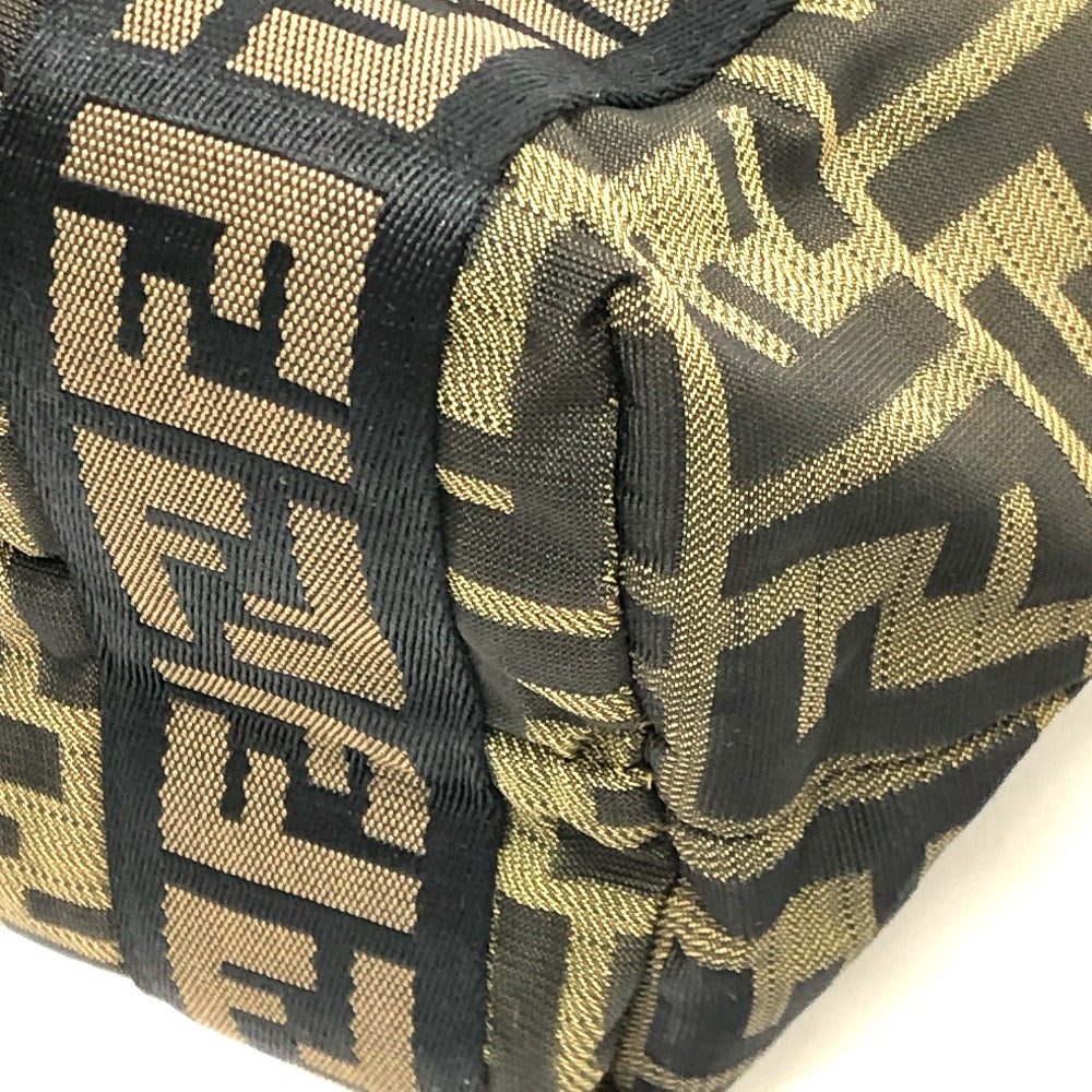 FENDI Handbag 7VS078 canvas Brown FF logo Zucca Women Used Authentic