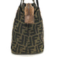 FENDI Handbag 7VS078 canvas Brown FF logo Zucca Women Used Authentic