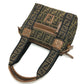 FENDI Handbag 7VS078 canvas Brown FF logo Zucca Women Used Authentic