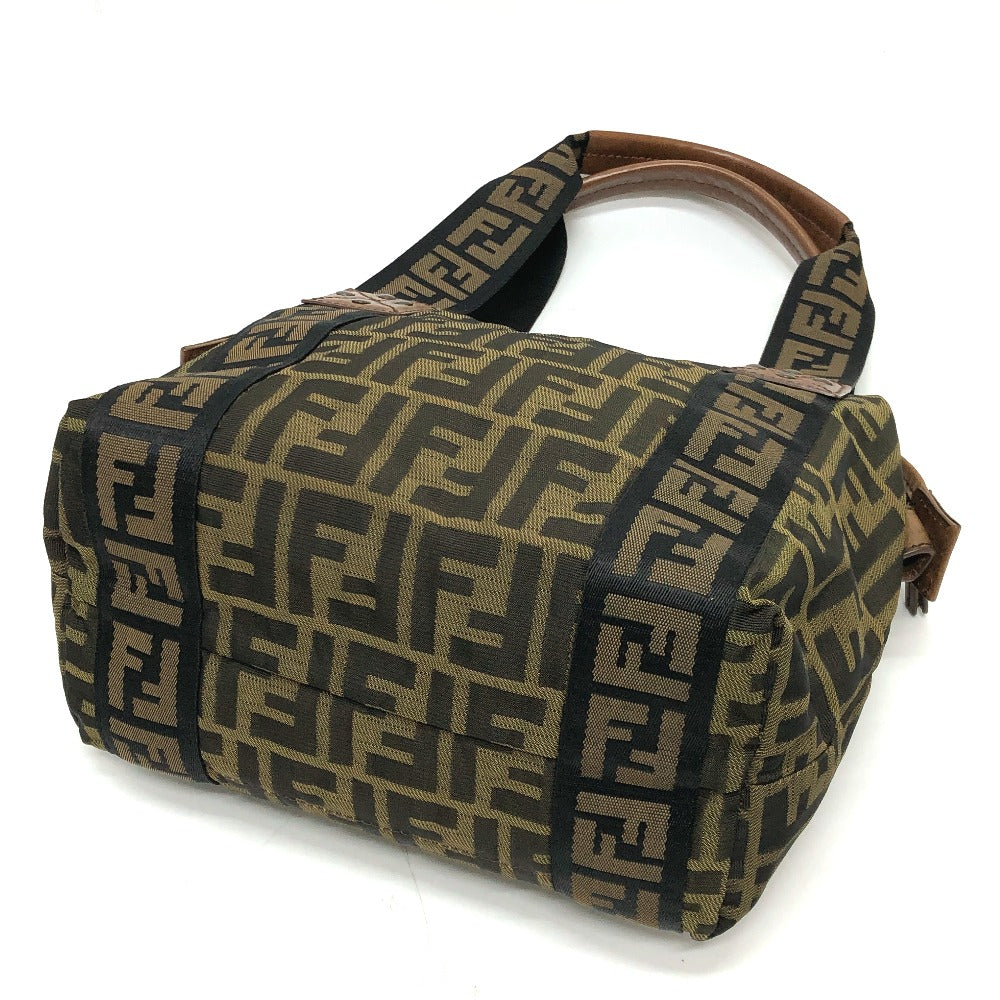 FENDI Handbag 7VS078 canvas Brown FF logo Zucca Women Used Authentic