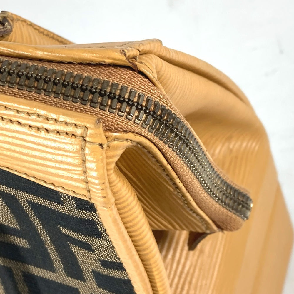 FENDI Handbag Canvas / leather Brown vintage Zucca logo Women Used Authentic