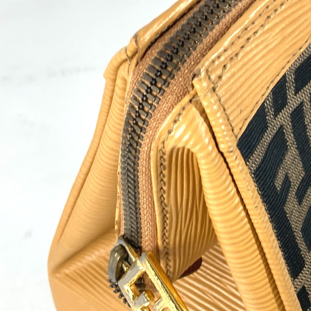 FENDI Handbag Canvas / leather Brown vintage Zucca logo Women Used Authentic