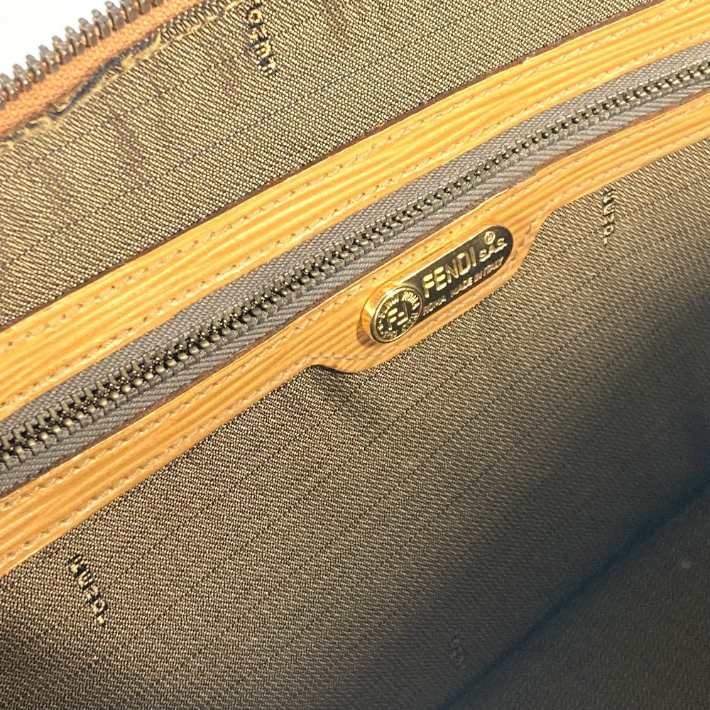 FENDI Handbag Canvas / leather Brown vintage Zucca logo Women Used Authentic