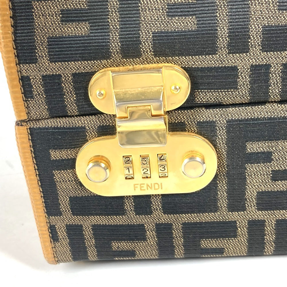 FENDI Handbag Canvas / leather Brown vintage Zucca logo Women Used Authentic