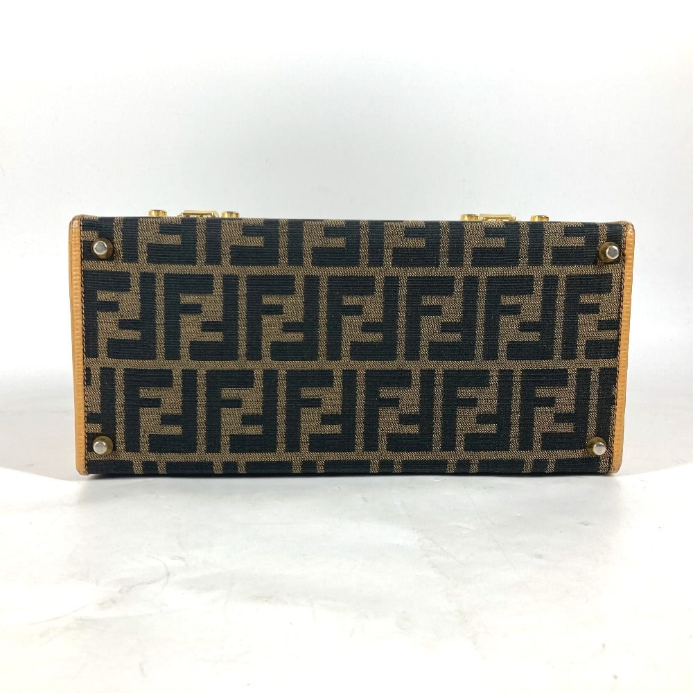 FENDI Handbag Canvas / leather Brown vintage Zucca logo Women Used Authentic