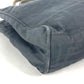 FENDI Tote Bag Nylon, Leather black vintage Zucca Women Used Authentic