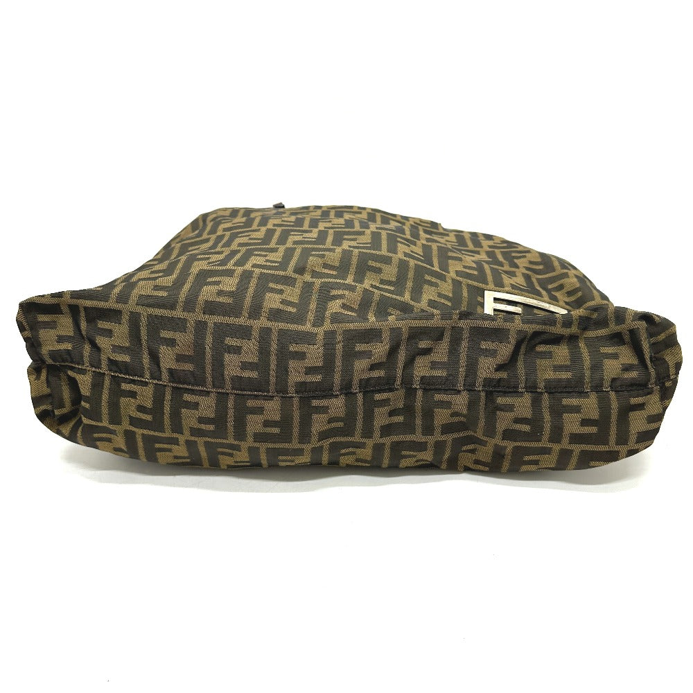 FENDI Tote Bag Canvas / leather Brown Zucca Pattern
