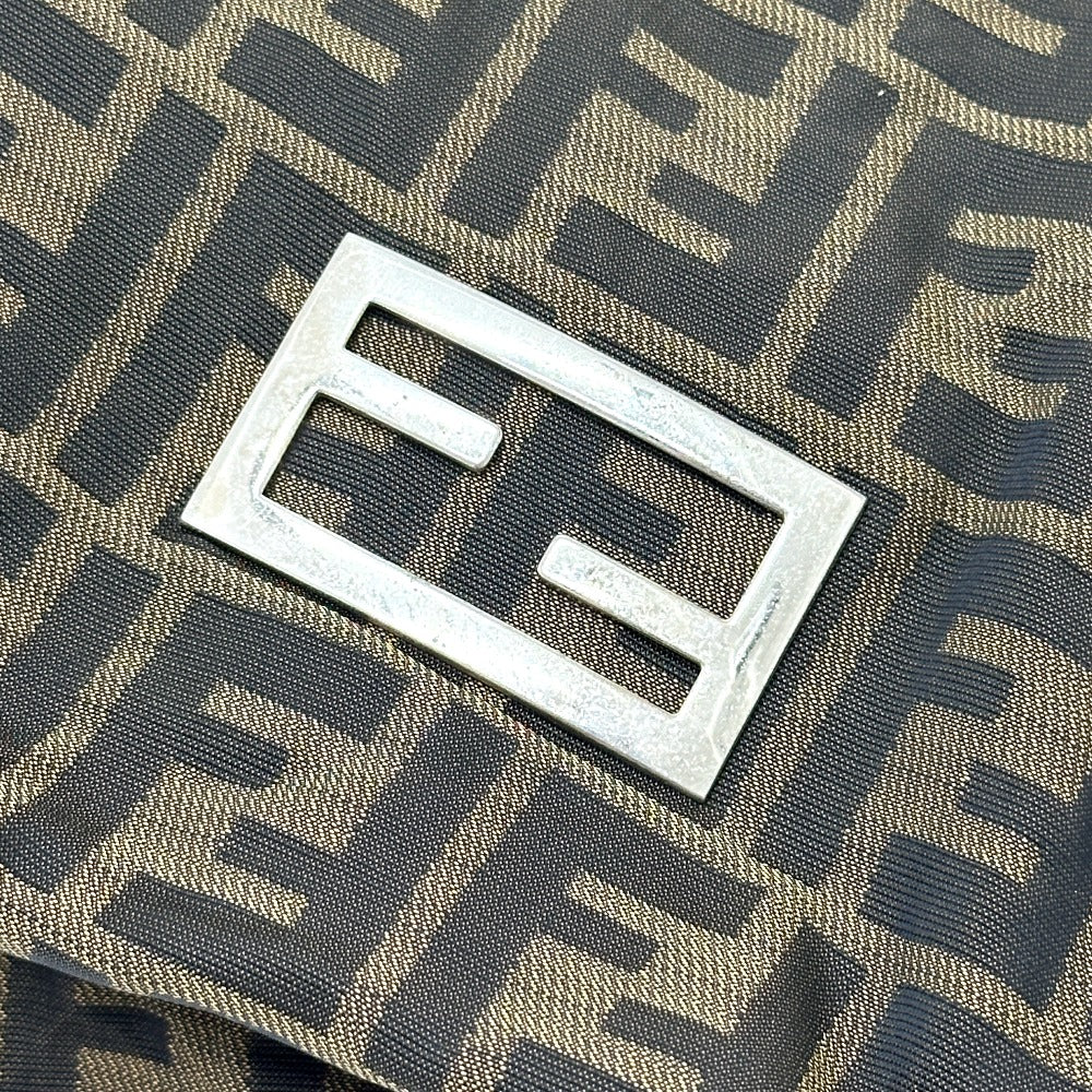 FENDI Tote Bag Canvas / leather Brown Zucca Pattern