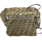 FENDI Tote Bag Canvas / leather Brown Zucca Pattern