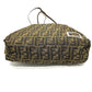 FENDI Tote Bag Canvas / leather Brown Zucca Pattern