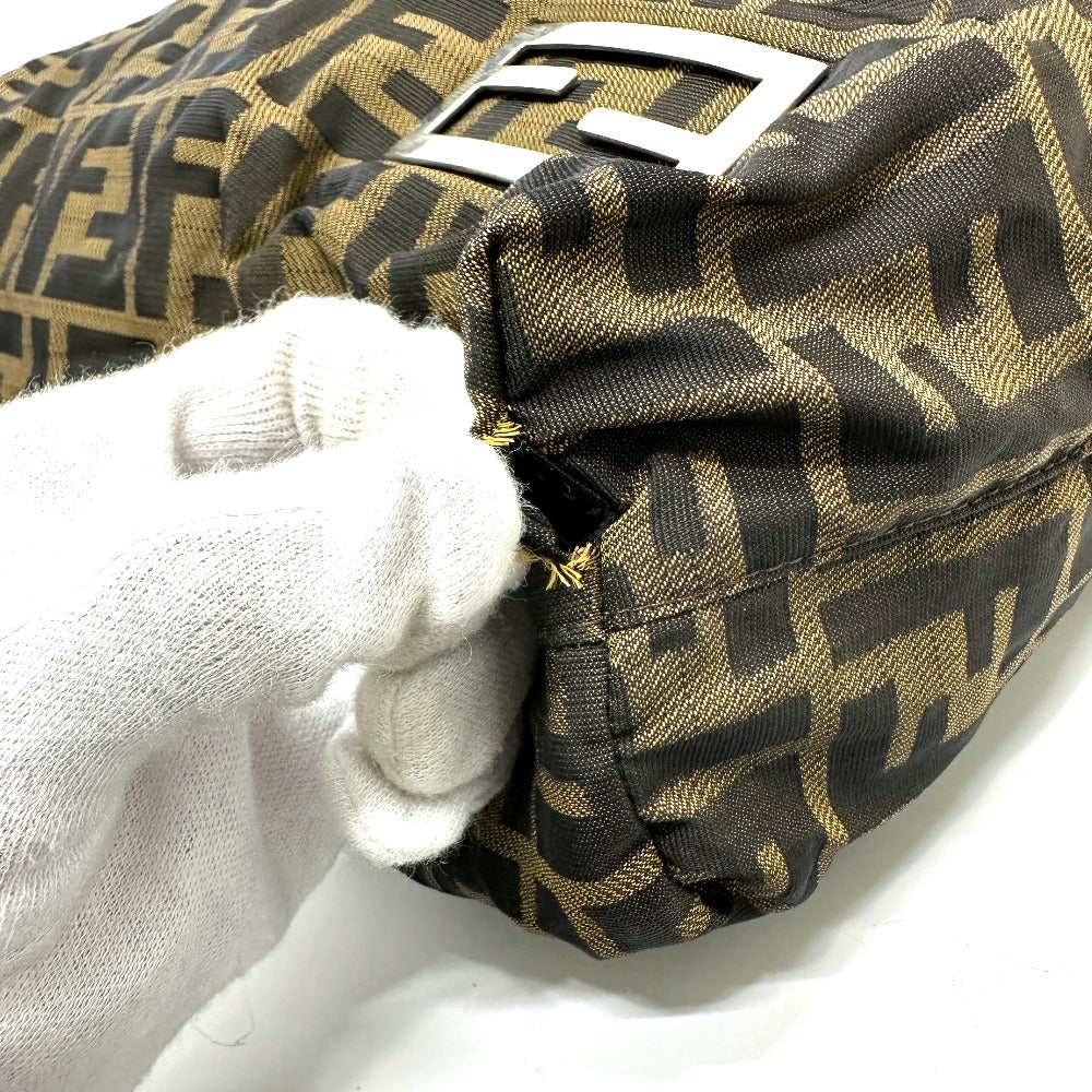 FENDI Tote Bag Canvas / leather Brown Zucca Pattern