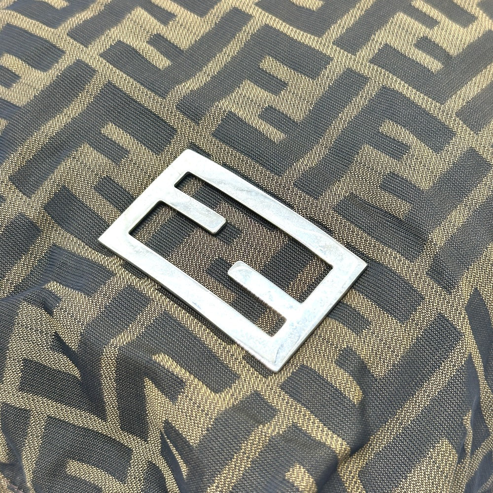 FENDI Tote Bag Canvas / leather Brown Zucca Pattern