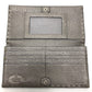 FENDI Long Wallet Purse 8M0144 leather gray Celeria Roman leather Women Used Authentic