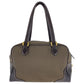 PRADA Shoulder Bag Canvas, Leather Brown Shoulder Bag Handbag Tote Bag Logo jacquard Women Used Authentic