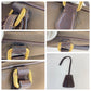PRADA Shoulder Bag Canvas, Leather Brown Shoulder Bag Handbag Tote Bag Logo jacquard Women Used Authentic