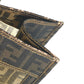 FENDI Shoulder Bag Coated leather Brown Mesh Bag Beach Bag Vintage Zucca Women Used Authentic