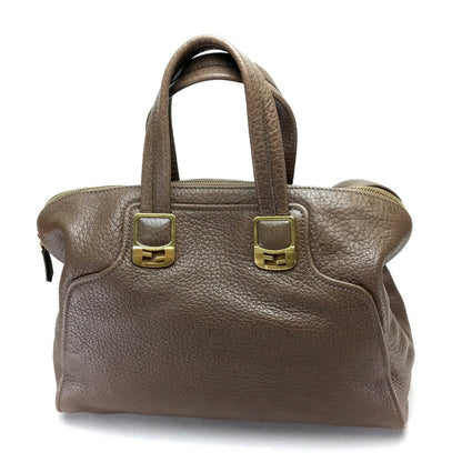 FENDI Handbag 8BL110 leather Brown Men's Women chameleon unisex(Unisex) Used Authentic