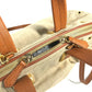 FENDI Handbag 8BL114 Leather / canvas beige Bag chameleon Women Used Authentic