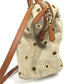 FENDI Handbag 8BL114 Leather / canvas beige Bag chameleon Women Used Authentic