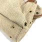 FENDI Handbag 8BL114 Leather / canvas beige Bag chameleon Women Used Authentic