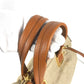 FENDI Handbag 8BL114 Leather / canvas beige Bag chameleon Women Used Authentic