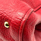 FENDI Handbag 8BL114 leather Red Mini Boston Duffel bag chameleon Women Used Authentic