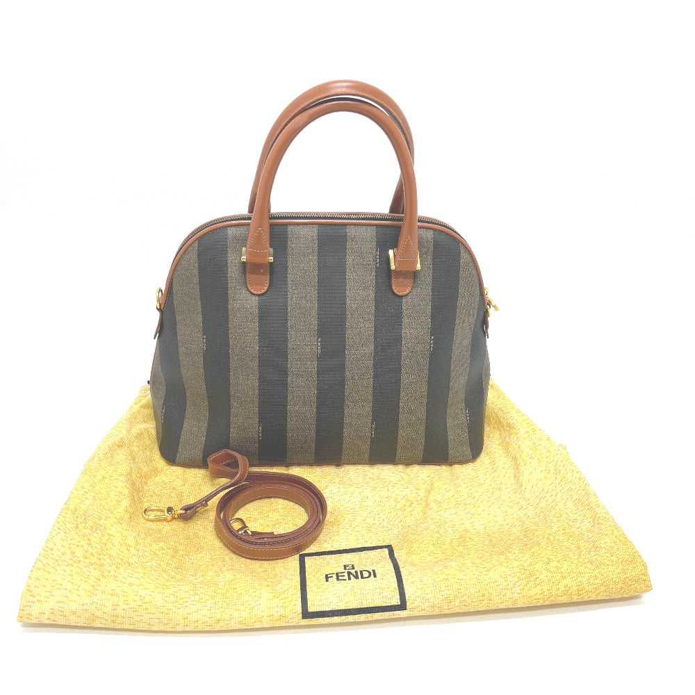 FENDI Handbag PVC, Leather Brown Pecan