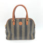 FENDI Handbag PVC, Leather Brown Pecan