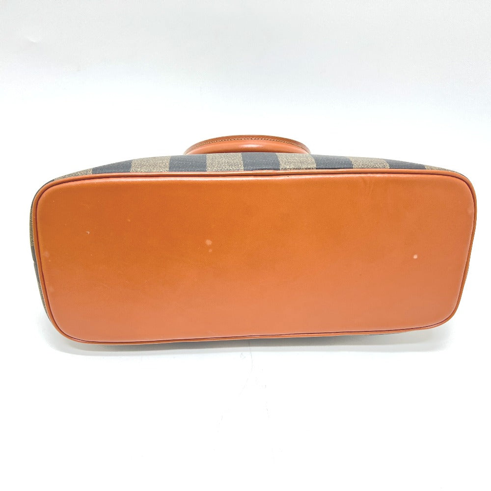 FENDI Handbag PVC, Leather Brown Pecan