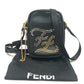 FENDI Shoulder Bag 7VA456 leather black Calligraphy studs