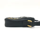 FENDI Shoulder Bag 7VA456 leather black Calligraphy studs