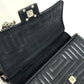 FENDI Shoulder Bag 8M0371 leather black Pochette Crossbody Double micro baguette Women Used Authentic