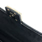 FENDI Shoulder Bag 8M0371 leather black Pochette Crossbody Double micro baguette Women Used Authentic