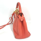 FENDI Handbag 8BN244 leather Salmon pink type Shoulder Crossbody Mini Pea Kaboo Women Used Authentic