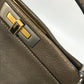 FENDI Handbag 8BN210 leather gray Inner Zucca Pattern Shoulder Bag Tote Bag Peekaboo Large Women Used Authentic