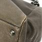 FENDI Handbag 8BN210 leather gray Inner Zucca Pattern Shoulder Bag Tote Bag Peekaboo Large Women Used Authentic