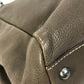 FENDI Handbag 8BN210 leather gray Inner Zucca Pattern Shoulder Bag Tote Bag Peekaboo Large Women Used Authentic