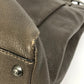 FENDI Handbag 8BN210 leather gray Inner Zucca Pattern Shoulder Bag Tote Bag Peekaboo Large Women Used Authentic