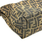FENDI Pouch Canvas / leather Brown Zucca Pattern