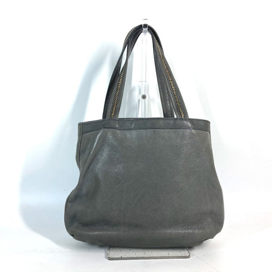 FENDI Shoulder Bag 8BR650 leather gray Bag Shoulder Bag Tote Bag logo FF Women Used Authentic