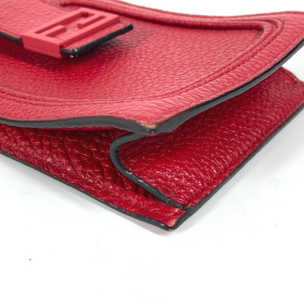 FENDI Shoulder Bag 7AR944 leather Red FF logo phone bag