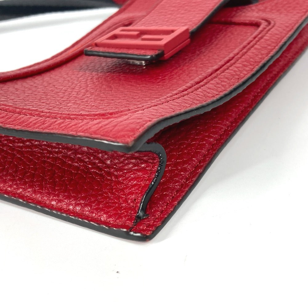 FENDI Shoulder Bag 7AR944 leather Red FF logo phone bag
